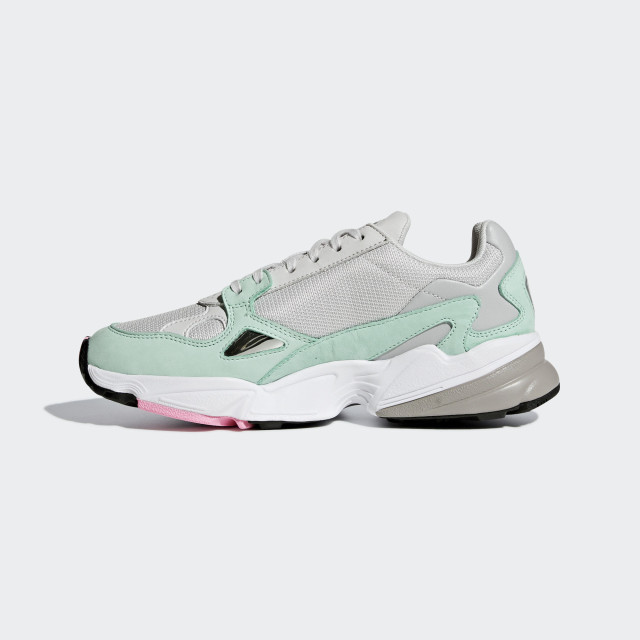 韓國 adidas ORIGINALS FALCON W 休閒運動鞋-湖水綠灰