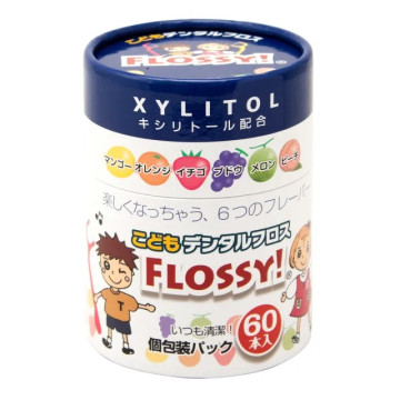 日本 阿卡將 FLOSSY 兒童水果味牙線 / 60支入