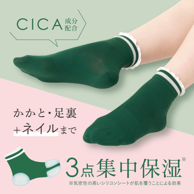 日本 CICA 積雪草 美足保濕襪