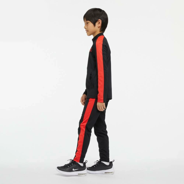 日本 Nike NEW CR7 Dri-FIT 吸濕排汗 大童青年款 黑紅長袖外套+運動褲 休閒套裝